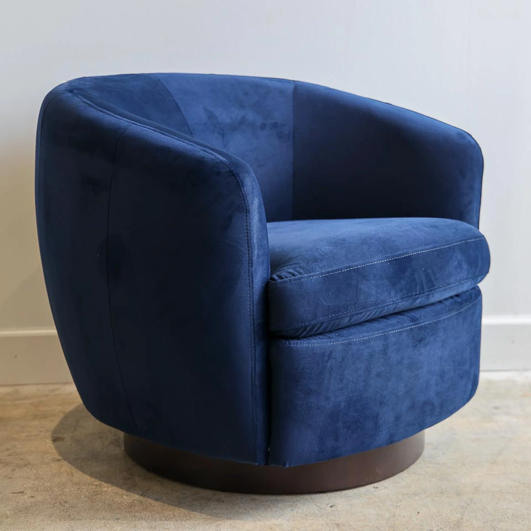 Cecelia Blue Velvet Swivel Chair - Image 7