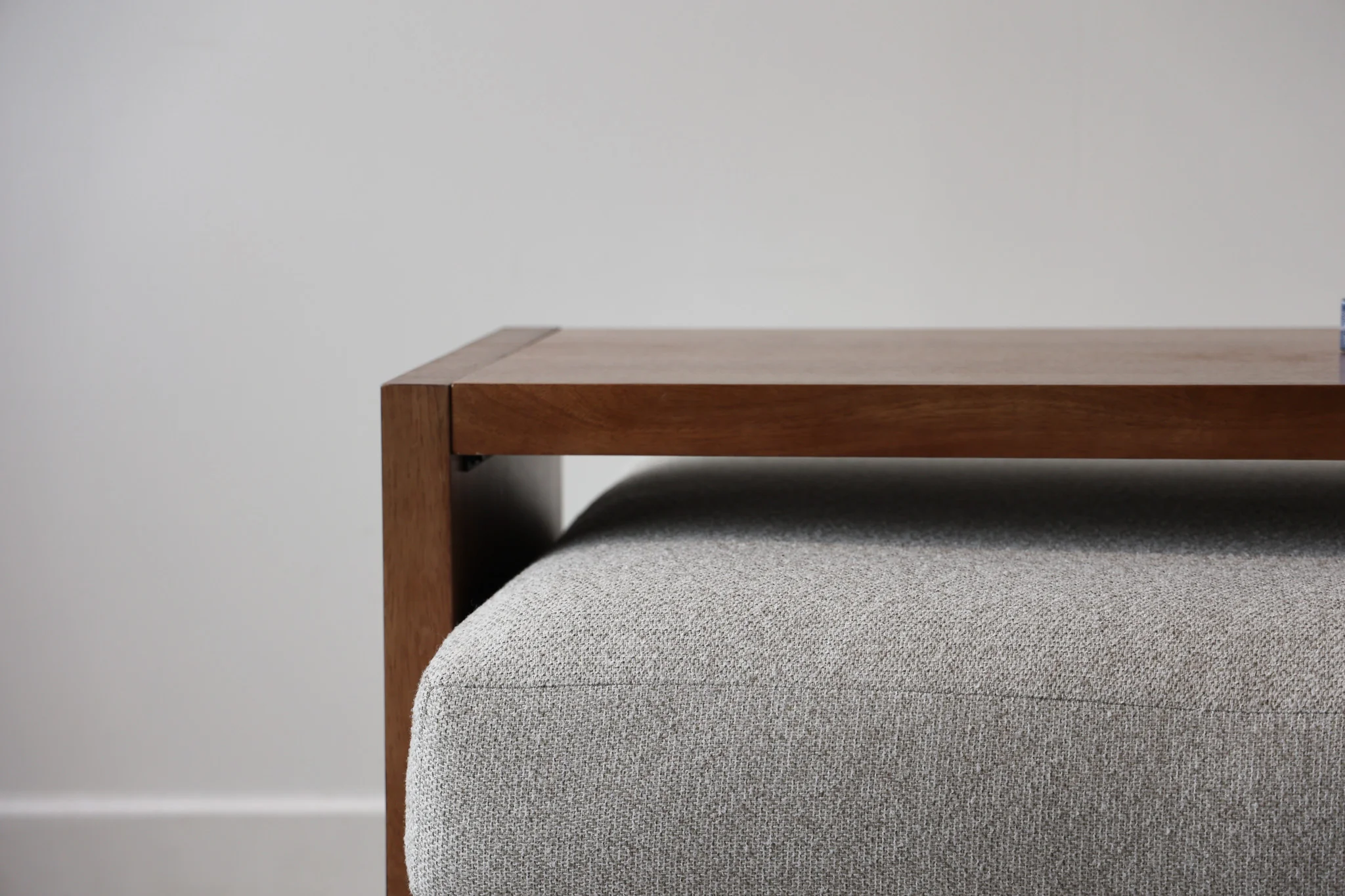 Dark Wood Over Ottoman Table - Image 4