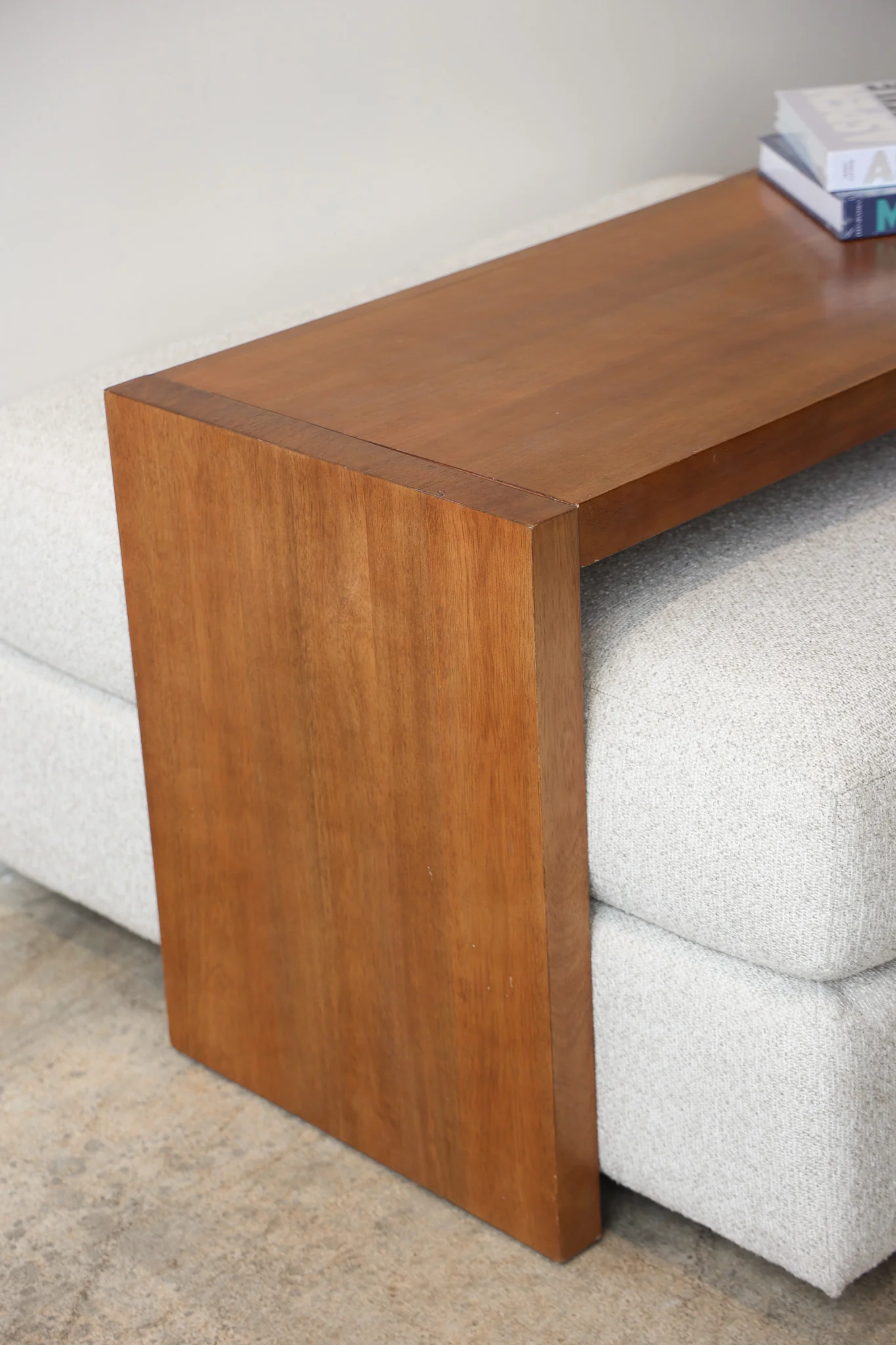 Dark Wood Over Ottoman Table - Image 7