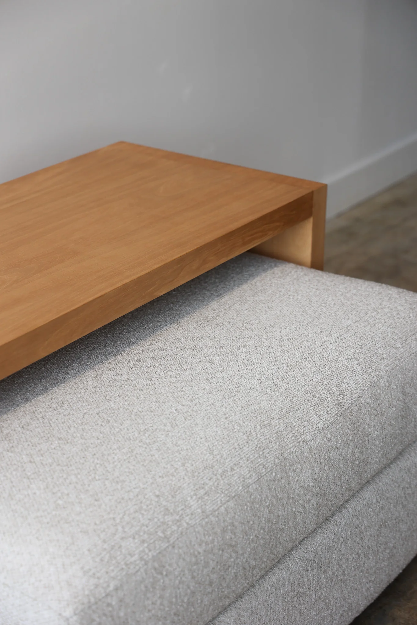 Light Wood Over Ottoman Table - Image 4