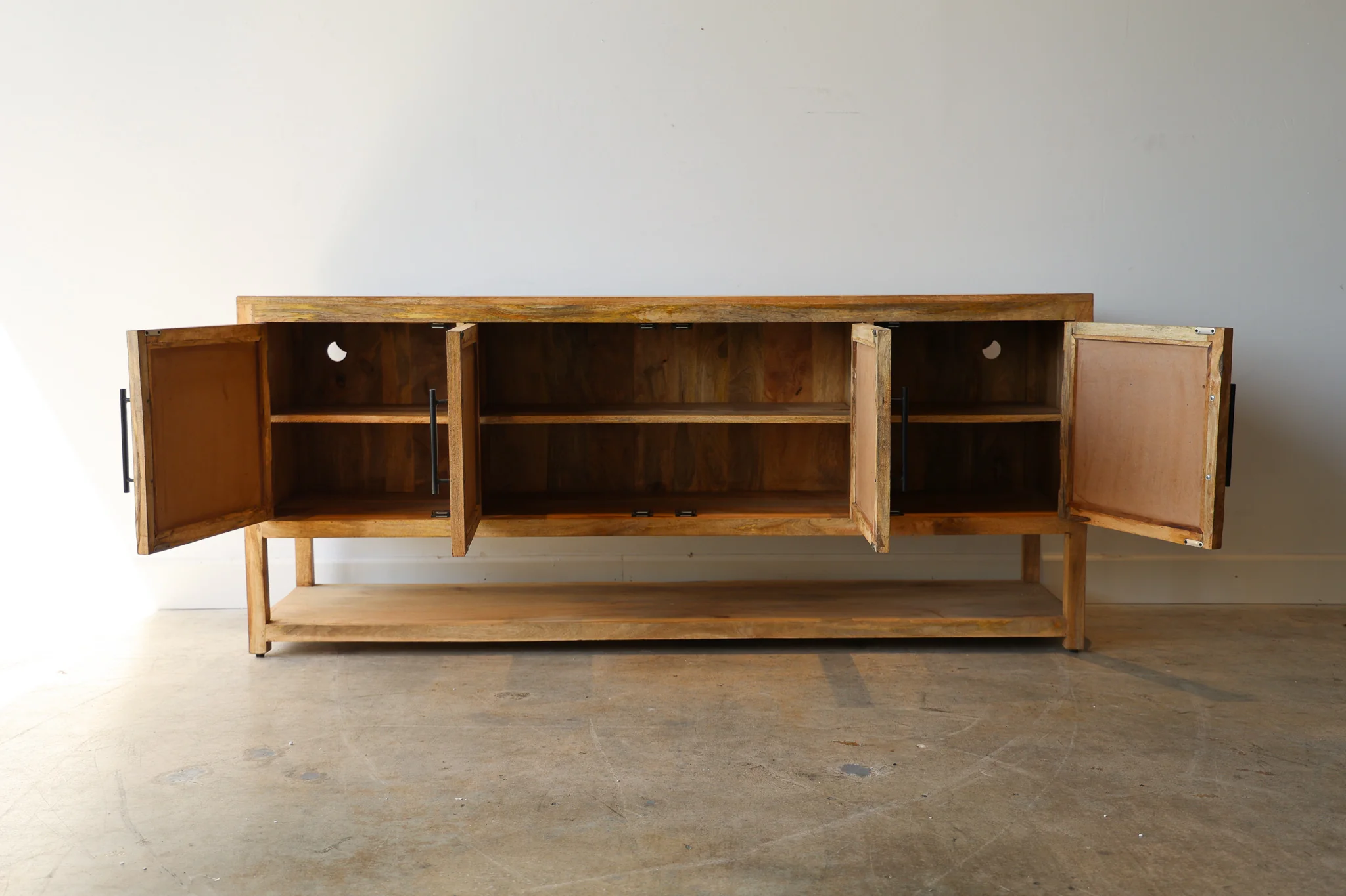 Savannah Wood & Rattan Credenza - Image 11