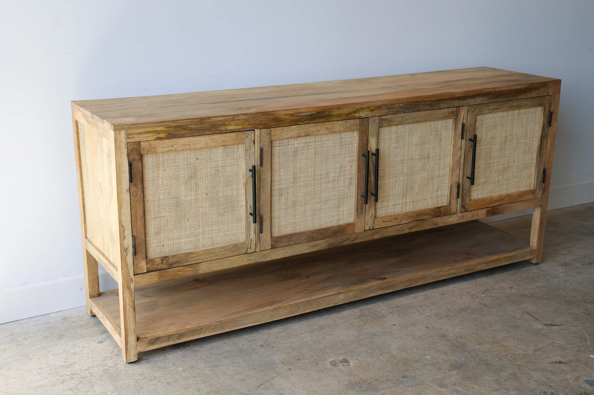 Savannah Wood & Rattan Credenza - Image 15