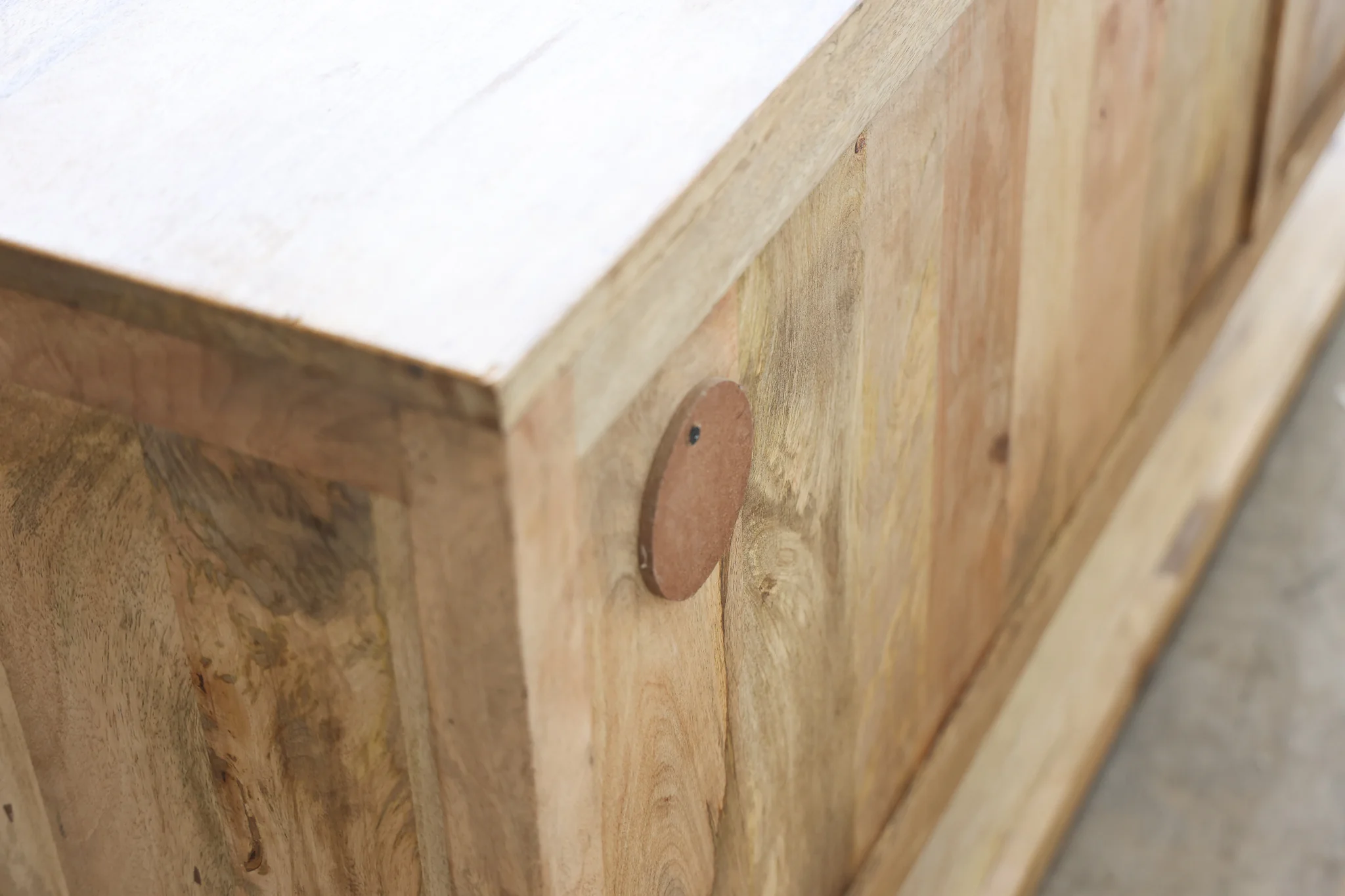 Savannah Wood & Rattan Credenza - Image 9