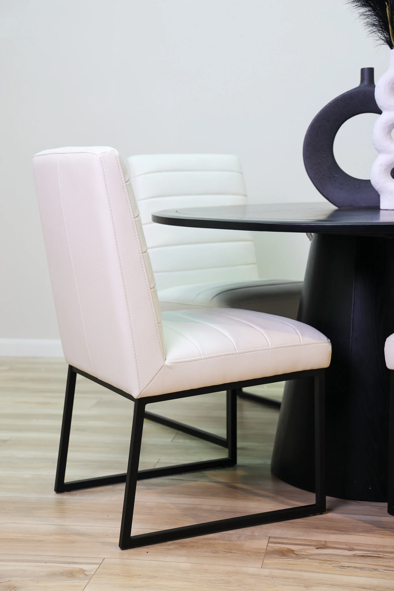 Stark White Faux Leather Dining Chair - Image 3